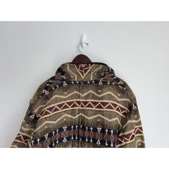 Vintage Flashback Aztec Tapestry Southwestern Western Cropped Cotton Jacket L - Picture 6 of 7